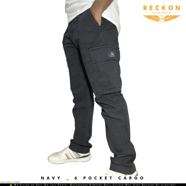 ZARA 6 POCKET CARGO – DARK NAVY