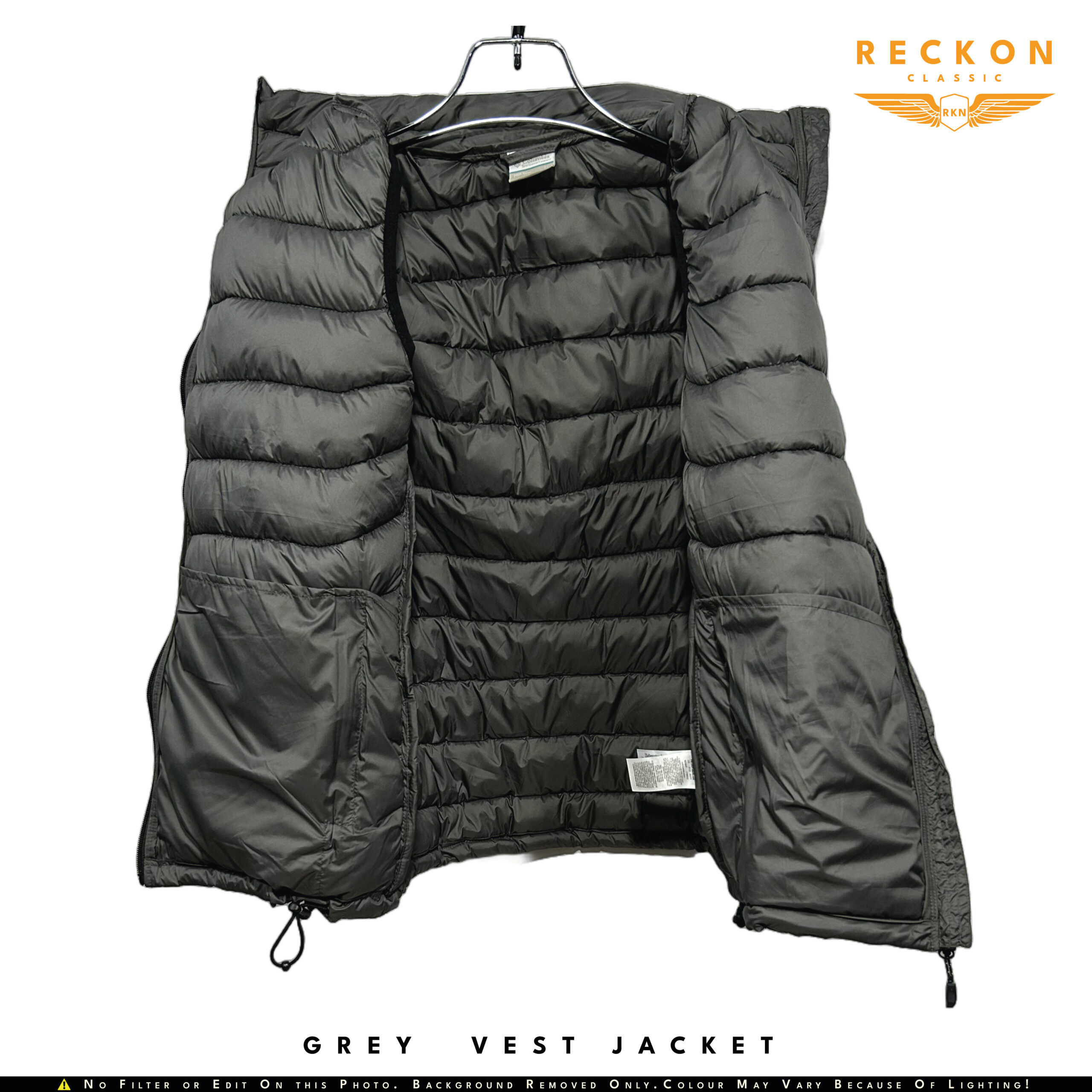 COLUMBIA Insulated Puffer Vest Jacket - GREY - Image 5