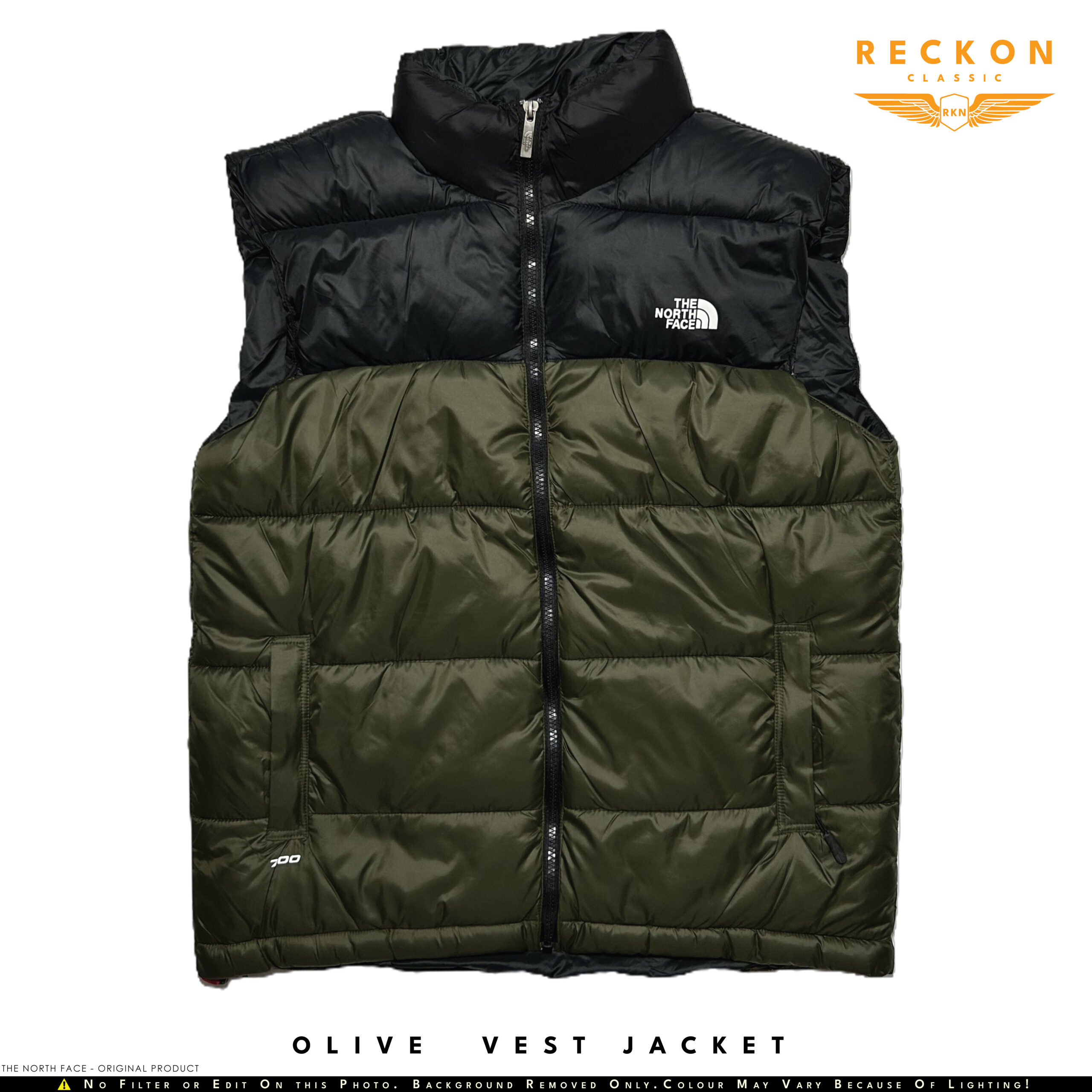 THE NORTH FACE 700 Fill Down Vest Jacket - OLIVE - Image 5