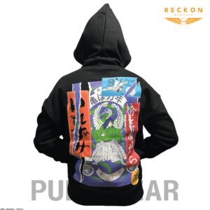 PULL & BEAR UNISEX DROP SHOULDER HOODIE – BLACK - Image 4