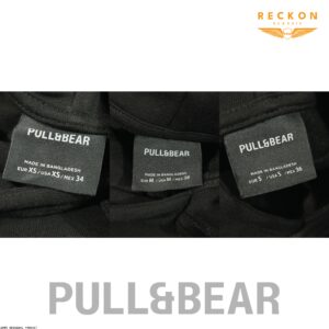 PULL & BEAR UNISEX DROP SHOULDER HOODIE – BLACK - Image 10